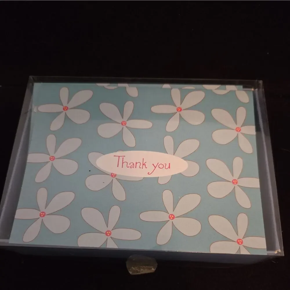 35 Thank You Cards Envelopes Lot Floral Daisy Butterfly Wreath Blank Note Cards